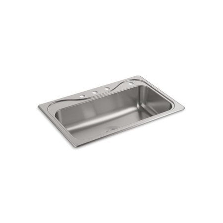 STERLING Southhaven Top-Mount Single-Bowl Kitchen Sink, 33" X 22" X 8" 24912-4-NA